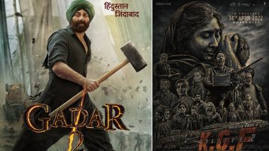 Gadar 2 Mints Rs 439.95 Crore in India! Sunny Deol Starrer Emerges As the Third Highest Grossing Hindi Film, Surpasses Collections of Yash’s Movie KGF 2
