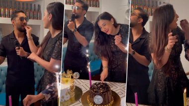 Gauahar Khan Can’t Contain Her Happiness As She Cuts Her Birthday Cake During an Intimate Celebration (Watch Video)