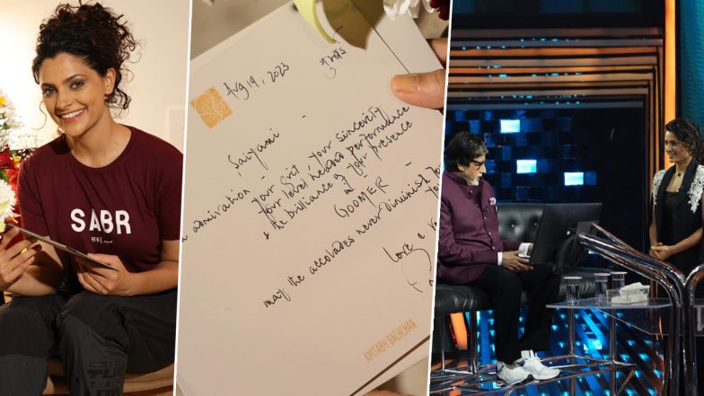 Ghoomer Actress Saiyami Kher Receives Handwritten Note From Amitabh ...