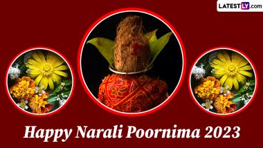 Happy Narali Purnima 2023 Images and Coconut Full Moon Wallpapers for Free Download: Share These Wishes and Greetings To Celebrate the Auspicious Day
