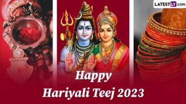 Hariyali Teej 2023 Greetings: HD Images and Wallpapers for the Beautiful Festival of Sawan