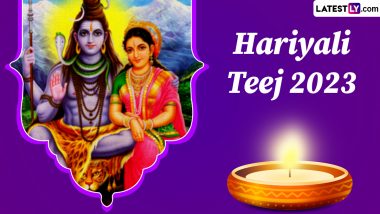 Hariyali Teej 2023 Wishes: WhatsApp Messages, Images, HD Wallpapers and SMS To Share and Celebrate the Auspicious Sawan Teej