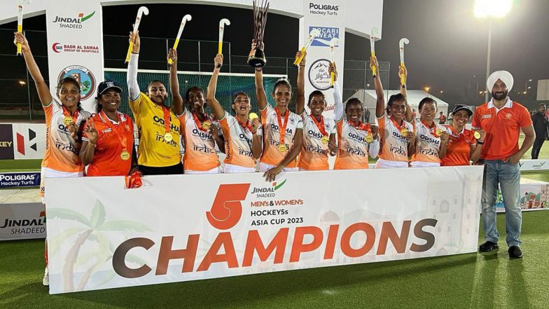 Indian Women’s Hockey Team Clinch Hockey 5s Asia Cup 2023 Trophy With 7–2 Win Over Thailand in Final