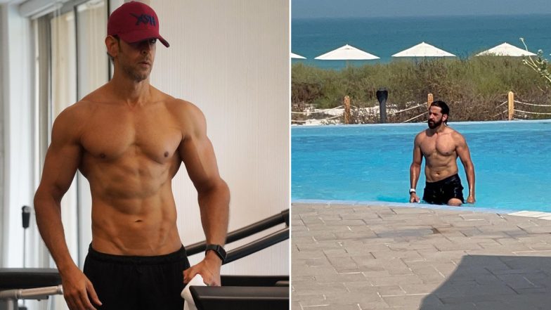 Hrithik Roshan Takes the Internet by Storm As He Shows Off His Sexy Abs in Shirtless Photos on Insta!