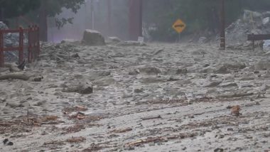 Hurricane Hilary Hits California Video: Massive Mudslide Witnessed in Forest Falls As Tropical Storm Makes Landfall in US State, Scary Clip Surfaces