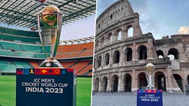 ICC Cricket World Cup 2023 Trophy Tour: Iconic Silverware Reaches Italy