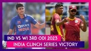 IND vs WI 3rd ODI 2023: &nbsp;All-Round India Clinch Series Victory With 200-Run Win