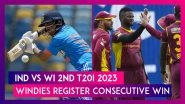 IND vs WI 2nd T20I 2023: West Indies Go 2-0 Up With Two-Wicket Victory