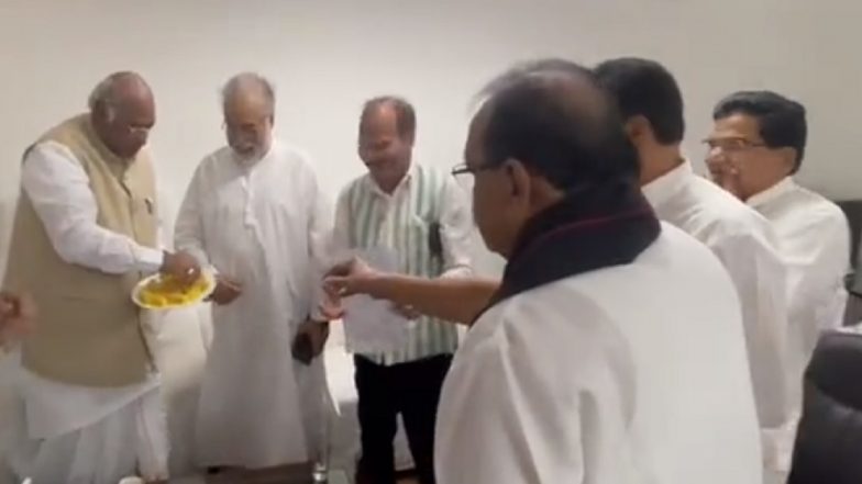 Rahul Gandhi Lok Sabha Membership Restored: INDIA MPs Share Sweets, Congress Workers Break Into Celebration (Watch Videos)