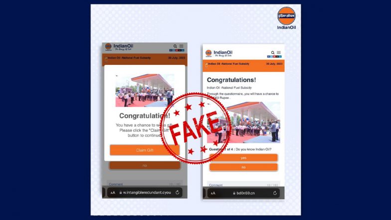 'Indian Oil National Fuel Subsidy' Offering Cash Prize for Winning Contest Real or Fake? Indian Oil Debunks Fake Contest, Here's a Fact Check