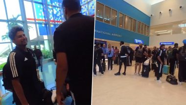 ‘Touchdown Miami’ Indian Cricket Team Players Arrive in Florida for Last Two T20Is Against West Indies (Watch Video)