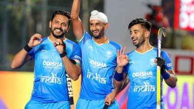 India Beat China 7–2 in Asian Champions Trophy Hockey 2023 Opening Match; Mandeep Singh Stars With His 100th International Goal