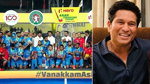 ‘Yet Another Shining Moment’ Sachin Tendulkar Congratulates Indian Hockey Team After Their Title Victory in Asian Champions Trophy 2023