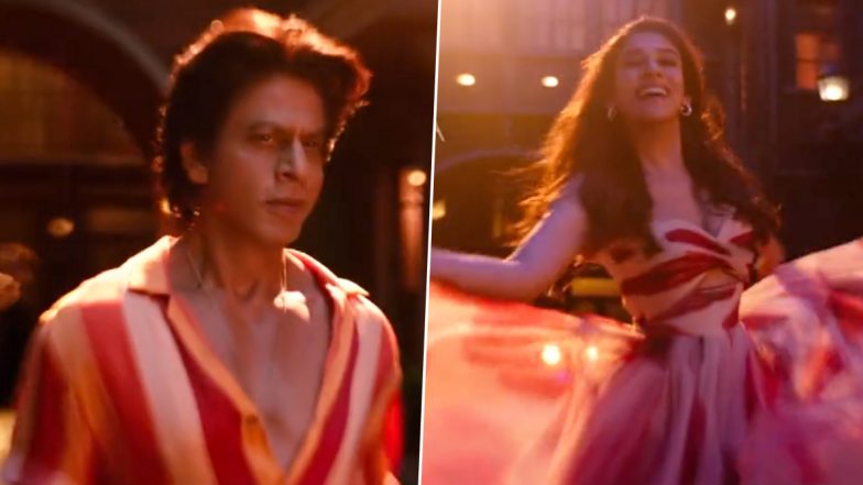 Jawan Song 'Chaleya': Shah Rukh Khan and Nayanthara Dial Up Breezy Romance in Second Single From Atlee Film (Watch Teaser Video)