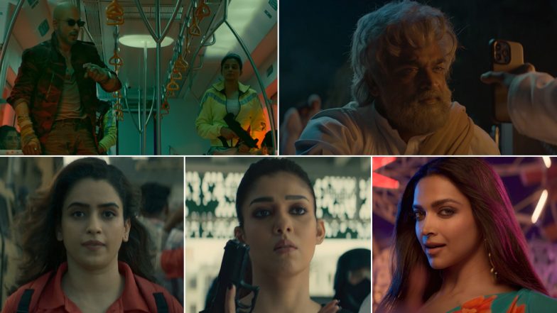 Jawan Trailer: Shah Rukh Khan is BAAP! Nayanthara, Vijay Sethupathi, Deepika Padukone Get to Shine As Atlee Promises High-Octane Action (Watch Video)