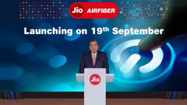 Reliance AGM 2023: Jio AirFiber to Be Launched on Ganesh Chaturthi, Announces Mukesh Ambani; Know All About the Wireless WiFi Device