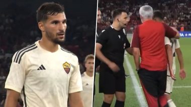 Jose Mourinho Makes Roma Play With 10 Men, Takes Off Houssem Aouar Without Naming His Replacement in Friendly Match Against Partizani Tirana (Watch Video)
