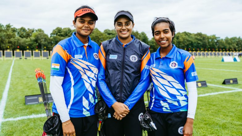 Jyothi Vennam, Aditi Swami, Parneet Kaur Make History, Win India’s First Gold Medal at Archery World Championships With Victory in Women's Compound Team Event