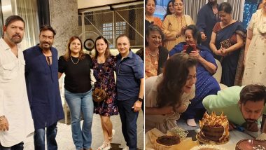 Inside Kajol's 49th Birthday Party With Husband Ajay Devgn, Mom Tanuja, Vatsal Sheth and Others (View Pics and Video)    