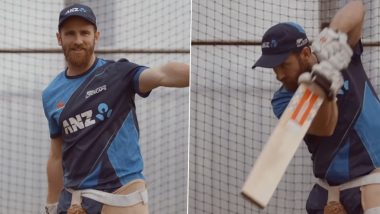 Kane Williamson Starts Batting in Nets; New Zealand Captain Shares Recovery Update From Knee Injury Ahead of ICC World Cup 2023 (Watch Video)