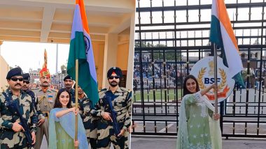 Kiara Advani Waves the Indian Flag As She Poses With Soldiers at Attari–Wagah Border (Watch Video)