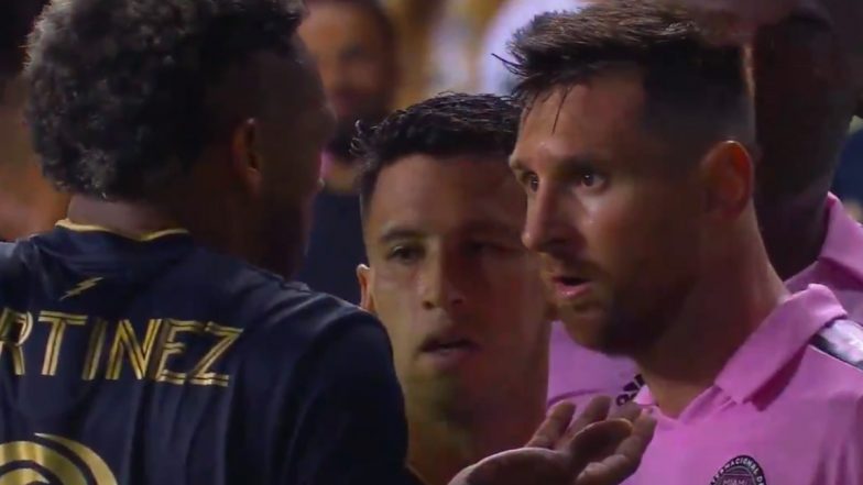 Lionel Messi Engages in Confrontation With Philadelphia Union’s Jose Martinez During Inter Miami’s Leagues Cup 2023 Semifinal Victory, Video Goes Viral