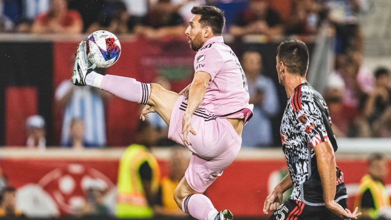 Lionel Messi Goal Video: Watch Argentina Star Score on His MLS Debut to Help Inter Miami Clinch 2–0 Victory Over NY Red Bulls