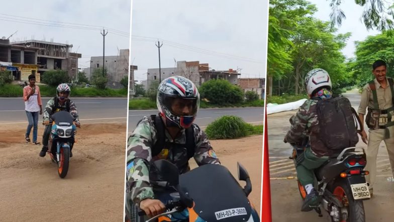 MS Dhoni Spotted Taking a Ride on His Honda Repsol 150 Bike in Ranchi, Video Goes Viral