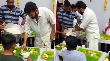 Onam 2023: Mammootty Serves Onasadya to Crew on Sets of Bramayugam (Watch Video)