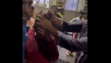 Mumbai Shocker: ‘Moral Police’ Mob Thrashes Muslim Man Seen With Hindu Girl at Bandra Terminus; Samajwadi Party and AIMIM Seek Action After Disturbing Video Goes Viral