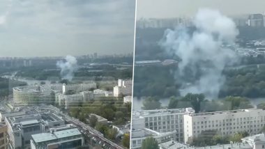 Moscow Drone Attack Videos: Suspected Ukrainian Drone Crashes in Russia's Capital, Airspace Shut