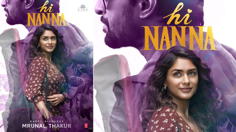 Hi Nanna: Nani Shares Mrunal Thakur’s Stunning Avatar As Yashna From Their Upcoming Family Entertainer and Extends His Heartfelt Birthday Wishes (View Poster)