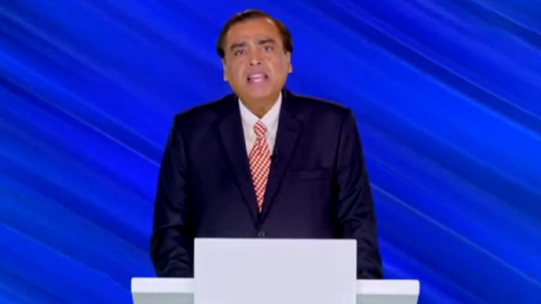 Jio AirFibre To Launch on Ganesh Chaturthi, Says Reliance Industries Chairman Mukesh Ambani (Watch Video)