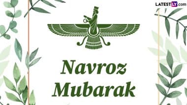 Navroz Mubarak 2023 Images & Parsi New Year HD Wallpapers for Free Download Online: Observe Jamshedi Navroz With WhatsApp Messages, Quotes and Greetings