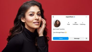 Ahead of Jawan's Trailer Release, Nayanthara Makes Her Instagram Debut (View Her First Post)