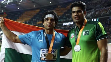 'We Were Happy That Both Our Countries…' Neeraj Chopra Opens Up About His Rivalry with Pakistan's Arshad Nadeem After Securing Historic Gold Medal in World Athletics Championships 2023