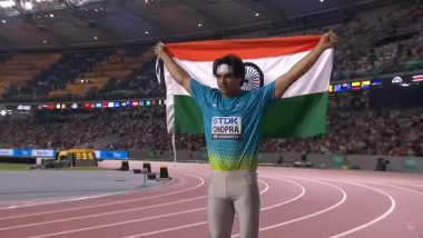 Neeraj Chopra 88.17m Throw Video: Watch Star Javelin Thrower's Historic Effort That Helped Him Win India's First-Ever Gold Medal at World Athletics Championships