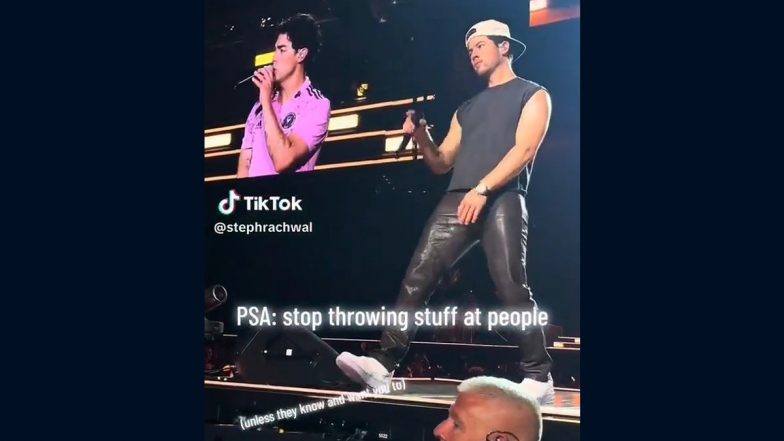 Nick Jonas Gets Angry After a Fan Throws Object at Him During Jonas Brothers' Concert (Watch Video)