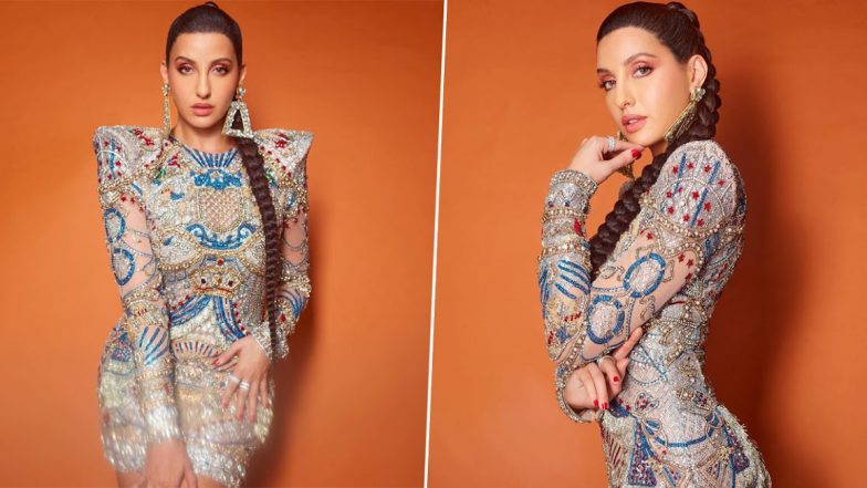 Nora Fatehi's Multi-Colored Bejeweled Body Hugging Dress Is About All Things Glam! (View Pics)