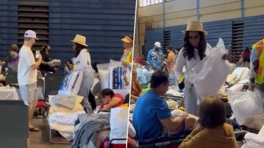 Hawaii Wildfire: Oprah Winfrey Volunteers at Emergency Shelter by Helping Evacuees With Supplies (Watch Video)