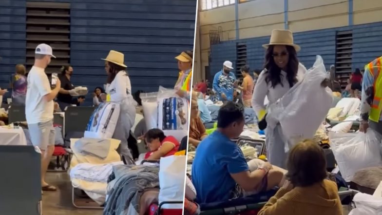 Hawaii Wildfire: Oprah Winfrey Volunteers at Emergency Shelter by Helping Evacuees With Supplies (Watch Video)
