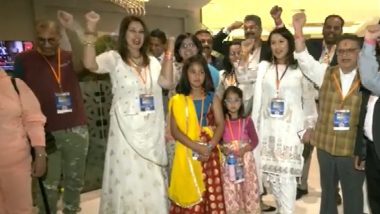 'Bharat Mata Ki Jai', 'Vande Matram' Echo in South Africa As PM Narendra Modi Lands in Johannesburg for 15th BRICS Summit (Watch Video)