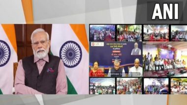 Amrit Bharat Station Scheme: PM Narendra Modi Lays Foundation Stone for Redevelopment of 508 Railway Stations Across Country (Watch Video)