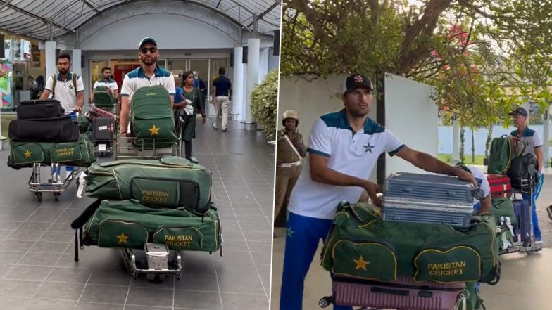 Pakistan Cricket Team Players Arrive in Sri Lanka’s Colombo Ahead of Three-Match ODI Series Against Afghanistan (Watch Video)