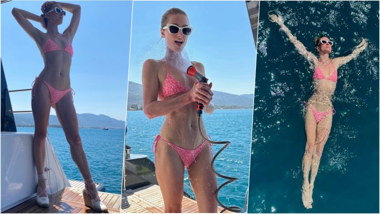 'Bikini Barbie' Paris Hilton Slays in Pink Bikini As She Enjoys Yacht Life Vacationing in Greece (View Photos)