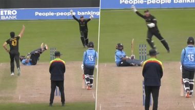 Prithvi Shaw Dismissed Hit Wicket on His Northamptonshire Debut Against Gloucestershire in One-Day Cup (Watch Video)