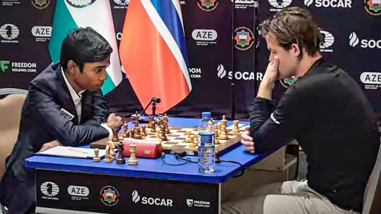 International Chess Federation on X: Playing as White, the 18-year-old  Indian prodigy, Praggnanandhaa, couldn't obtain a significant advantage  over the former World Champion Carlsen. Meanwhile, Fabiano Caruana suffered  a surprising defeat against