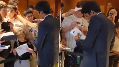 R Praggnanandhaa Signs Autograph for Children During FIDE Chess World Cup 2023, Video Goes Viral