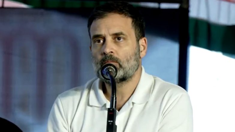 Rahul Gandhi Attacks PM Narendra Modi Over Manipur Violence, Says 'Prime Minister Spoke for 2 Hours, 13 Minutes in Parliament but He Spoke on Manipur for 2 Minutes' (Watch Video)