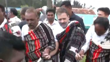 Rahul Gandhi Tribal Dance Video: Congress Leader Joins Members of Toda Tribal Community in Muthunadu Village Near Ooty To Perform Folk Dance, Viral Clip Surfaces